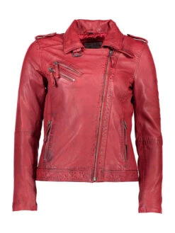 Leren Jas "Maiha" Rood