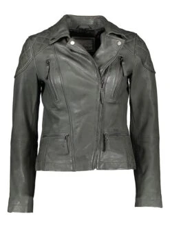 Leren Jas "Pedi" Grijs