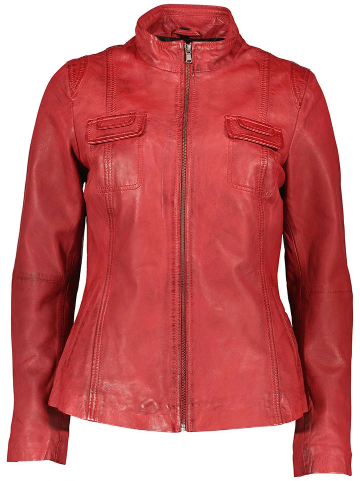 Leren jas "Salome" rood Leren Jas "Salome" Rood -Limango Winkel 7eleven leren jas salome rood