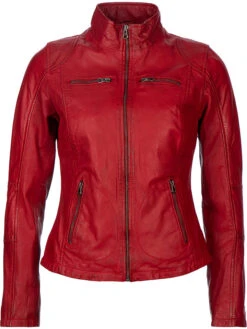 Leren Jas "Sevana" Rood