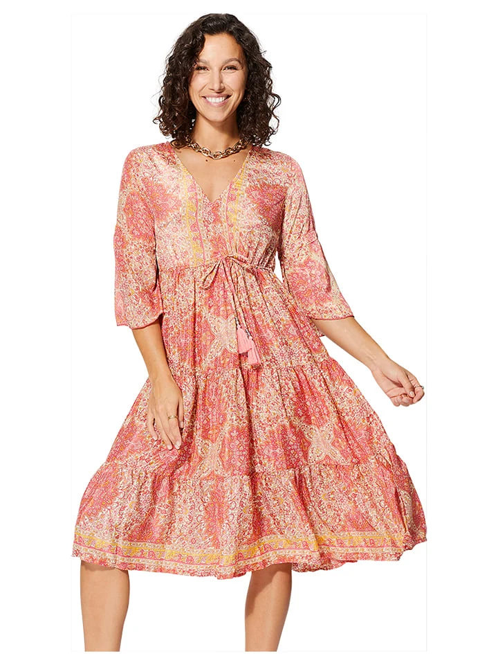 Jurk koraalrood/lichtroze Jurk Koraalrood/lichtroze -Limango Winkel aller simplement jurk koraalrood lichtroze