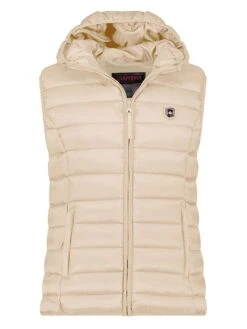 Doorgestikte Bodywarmer "Vakitalana" Beige