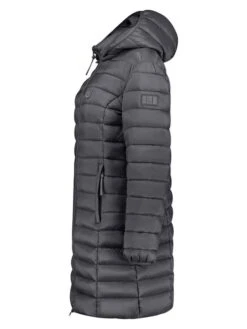 Doorgestikte Mantel "Akitalana" Antraciet -Limango Winkel anapurna doorgestikte mantel akitalana antraciet 2