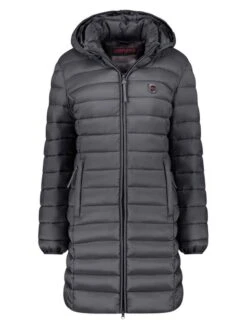 Doorgestikte Mantel "Akitalana" Antraciet