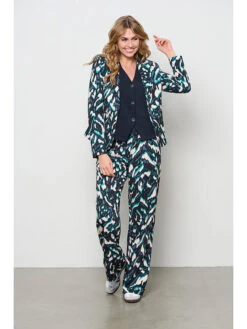 Blazer "Copenhagen" Grijs/wit/turquoise