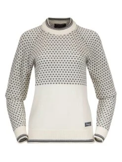 Bergans Wollen Trui "Alvdal" Crème/grijs