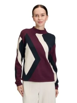 Betty Barclay Trui Donkerblauw/bordeaux/crème