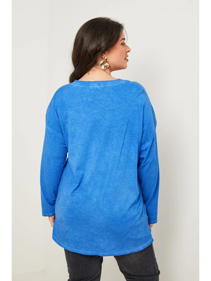 Longsleeve blauw/goudkleurig Longsleeve Blauw/goudkleurig -Limango Winkel curvy lady longsleeve blauw goudkleurig 2