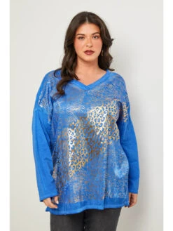 Longsleeve Blauw/goudkleurig