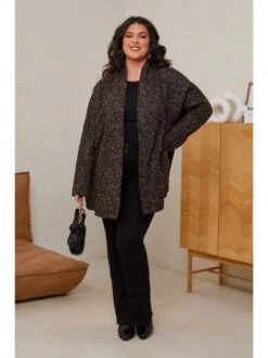 Tussenjas Donkerbruin/zwart -Limango Winkel curvy lady tussenjas donkerbruin zwart 4