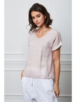 Linnen Shirt "Fabius" Lichtroze