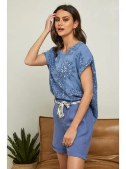 Shirt "Epine" Blauw -Limango Winkel fleur de lin shirt epine blauw 2