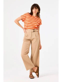 Garcia Shirt Crème/oranje