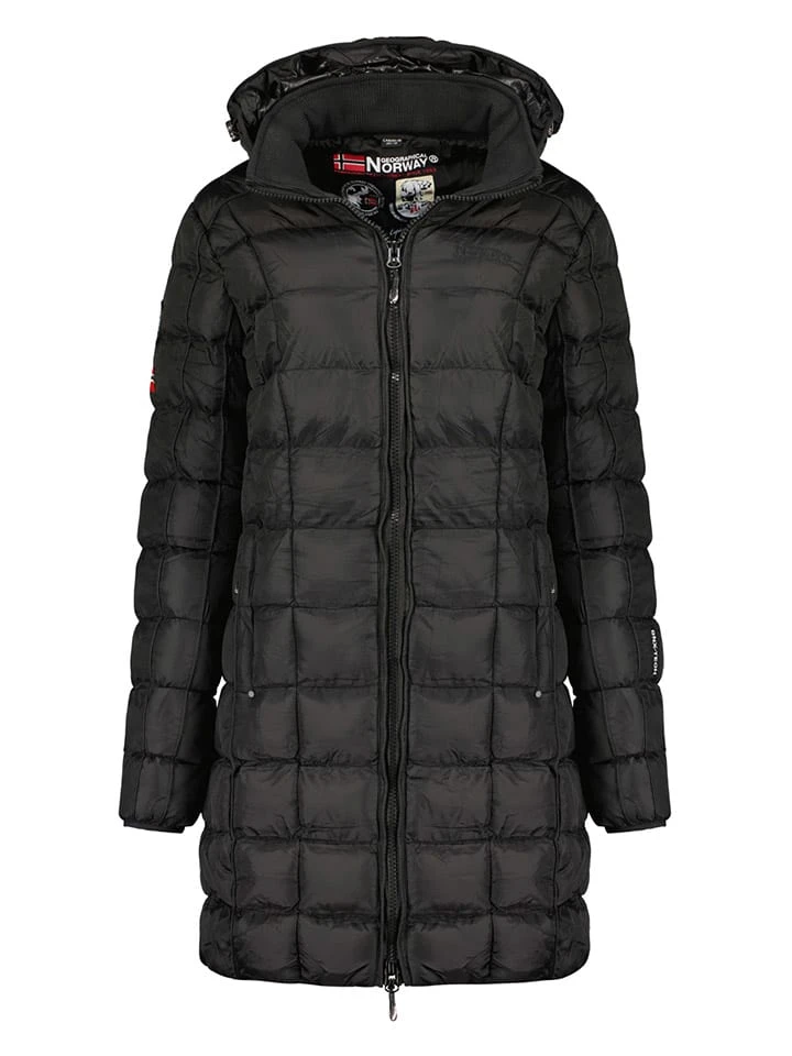 Doorgestikte mantel "Babette" zwart GEOGRAPHICAL NORWAY Doorgestikte Mantel "Babette" Zwart -Limango Winkel geographical norway doorgestikte mantel babette zwart