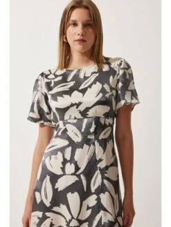 Jurk Antraciet/beige -Limango Winkel happiness istanbul jurk antraciet beige 4