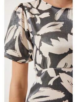 Jurk Antraciet/beige -Limango Winkel happiness istanbul jurk antraciet beige 5