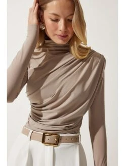 Longsleeve Taupe -Limango Winkel happiness istanbul longsleeve taupe 2