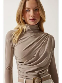 Longsleeve Taupe -Limango Winkel happiness istanbul longsleeve taupe 3