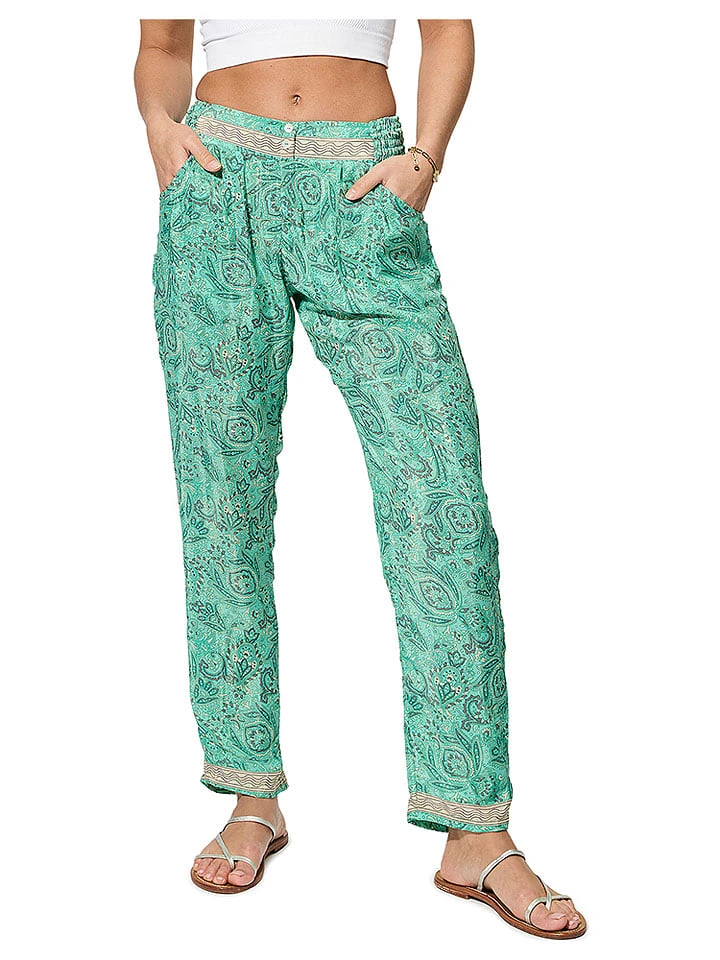 Broek groen/zwart/crème Broek Groen/zwart/crème -Limango Winkel ipanima broek groen zwart creme