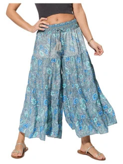 Broek Lichtblauw/grijs/wit