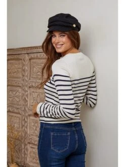 Trui "Aeryn" Crème/donkerblauw -Limango Winkel josefine trui aeryn creme donkerblauw 2