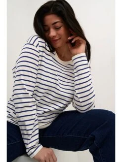 Kaffe Longsleeve "Winni" Wit/donkerblauw -Limango Winkel kaffe longsleeve winni wit donkerblauw 3