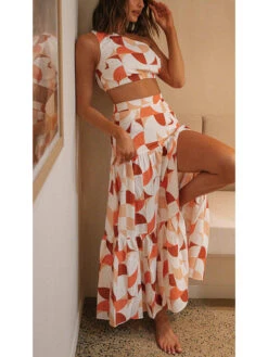 2-delige Outfit Wit/rood/oranje -Limango Winkel la angels 2 delige outfit wit rood oranje 15