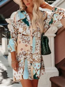 Jurk Beige/lichtblauw -Limango Winkel la angels jurk beige lichtblauw 1