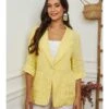 Linnen Blazer Geel -Limango Winkel la compagnie du lin linnen blazer geel