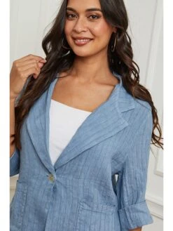 Linnen Blazer Lichtblauw -Limango Winkel la compagnie du lin linnen blazer lichtblauw 3