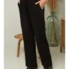 Linnen Broek "Nadira" Zwart 1 Linnen Broek "Nadira" Zwart -Limango Winkel la compagnie du lin linnen broek nadira zwart