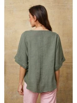 Linnen Shirt "Calane" Kaki -Limango Winkel la compagnie du lin linnen shirt calane kaki 4