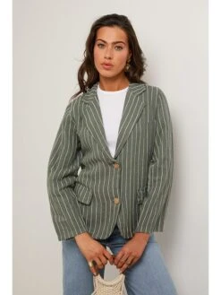 Linnen Blazer Kaki