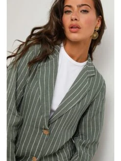 Linnen Blazer Kaki -Limango Winkel le monde du lin linnen blazer kaki 3