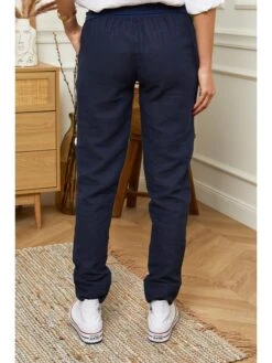Linnen Broek "Provence" Donkerblauw -Limango Winkel le monde du lin linnen broek provence donkerblauw 2