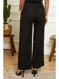 Linnen Broek "Valencia" Zwart 5 Linnen Broek "Valencia" Zwart -Limango Winkel le monde du lin linnen broek valencia zwart 3
