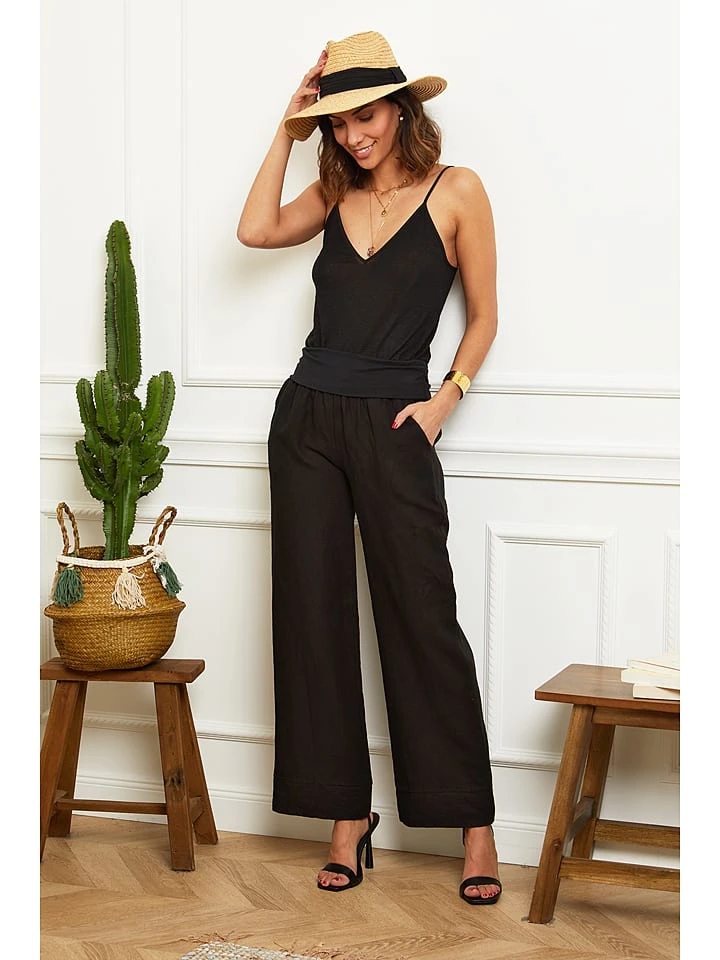 Linnen broek "Valencia" zwart Linnen Broek "Valencia" Zwart -Limango Winkel le monde du lin linnen broek valencia zwart