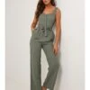 Linnen Jumpsuit Groen -Limango Winkel le monde du lin linnen jumpsuit groen