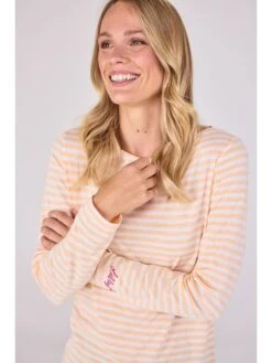 Longsleeve "Cyana" Oranje/wit -Limango Winkel lieblingsstuck longsleeve cyana oranje wit 2