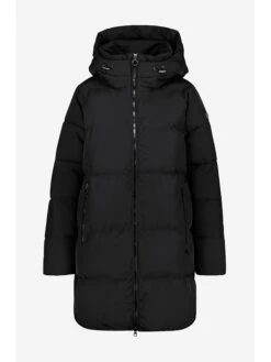 LUHTA Doorgestikte Mantel "Halla" Zwart