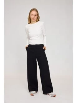 Linnen Broek "Wide Leg" Zwart 6 Linnen Broek "Wide Leg" Zwart -Limango Winkel mazine linnen broek wide leg zwart 4