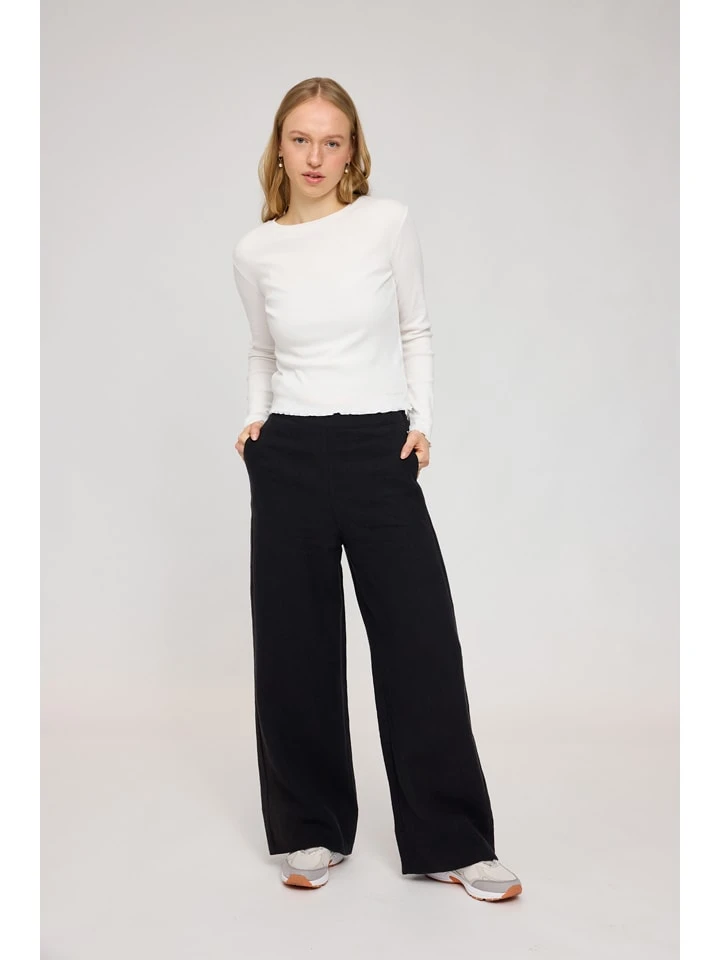 Linnen broek "Wide Leg" zwart Linnen Broek "Wide Leg" Zwart -Limango Winkel mazine linnen broek wide leg zwart 4