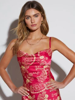 Jurk Koraalrood/beige -Limango Winkel milan kiss jurk koraalrood beige 3