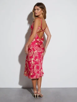 Jurk Koraalrood/beige -Limango Winkel milan kiss jurk koraalrood beige 4