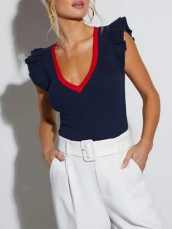 Top Donkerblauw/rood