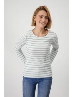 Monari Longsleeve Crème/grijs