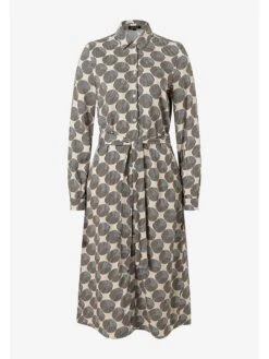 MORE&MORE Jurk Beige/donkerbruin