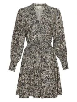 MOSS COPENHAGEN Jurk "Amabella" Beige/zwart