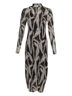 MOSS COPENHAGEN Jurk "Janiella Illenora" Zwart/grijs