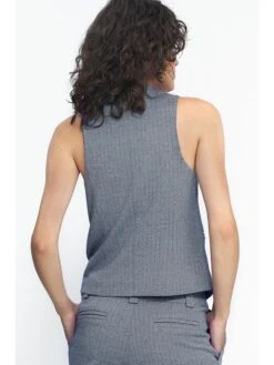 Gilet Donkerblauw/wit -Limango Winkel nife gilet donkerblauw wit 2